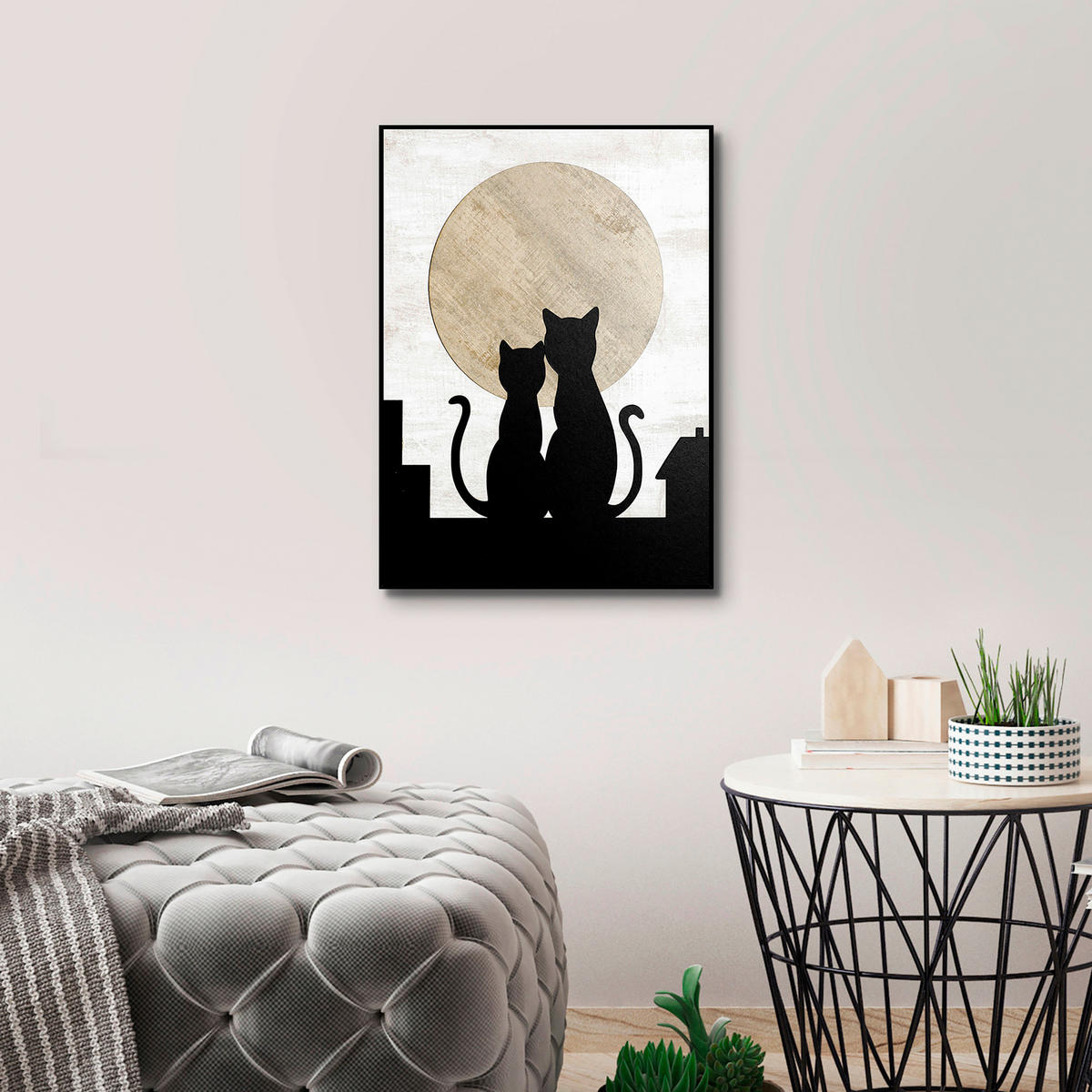 HOLZBILD Tiere 51,5/71,5 cm  - Multicolor/Schwarz, Design, Papier/Holzwerkstoff (51,5/71,5cm) - Monee