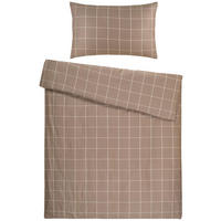 BETTWÄSCHESET Satin 160/210 cm  65 cm/100 cm  - Cappuccino, Basics, Textil (160/210cm) - Ambiente