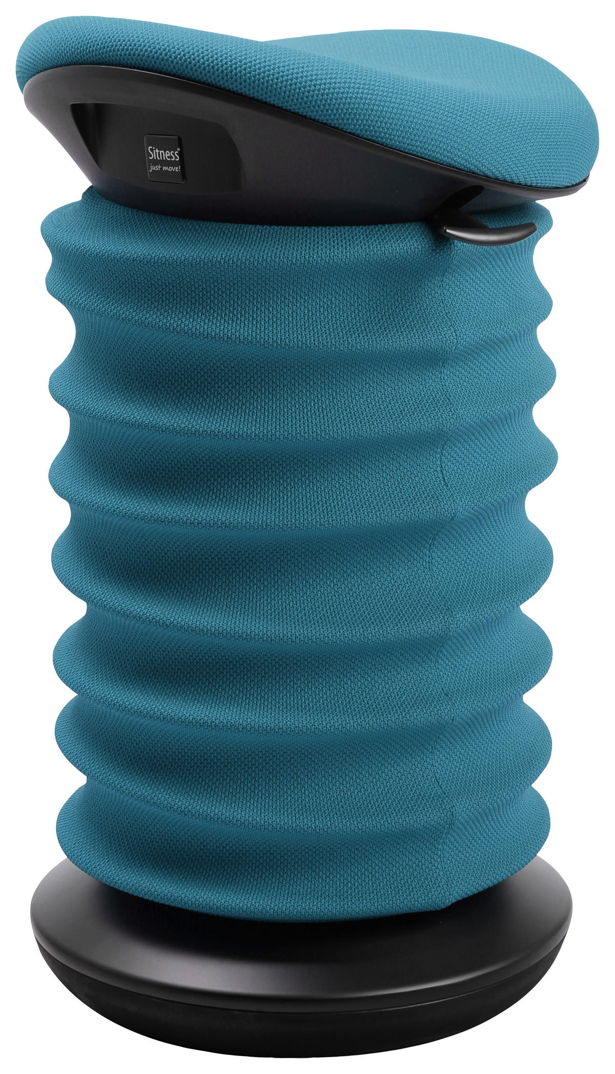 BÜROHOCKER 37,5/53-64/36 cm  - Türkis/Schwarz, Design, Kunststoff/Textil (37,5/53-64/36cm) - Topstar