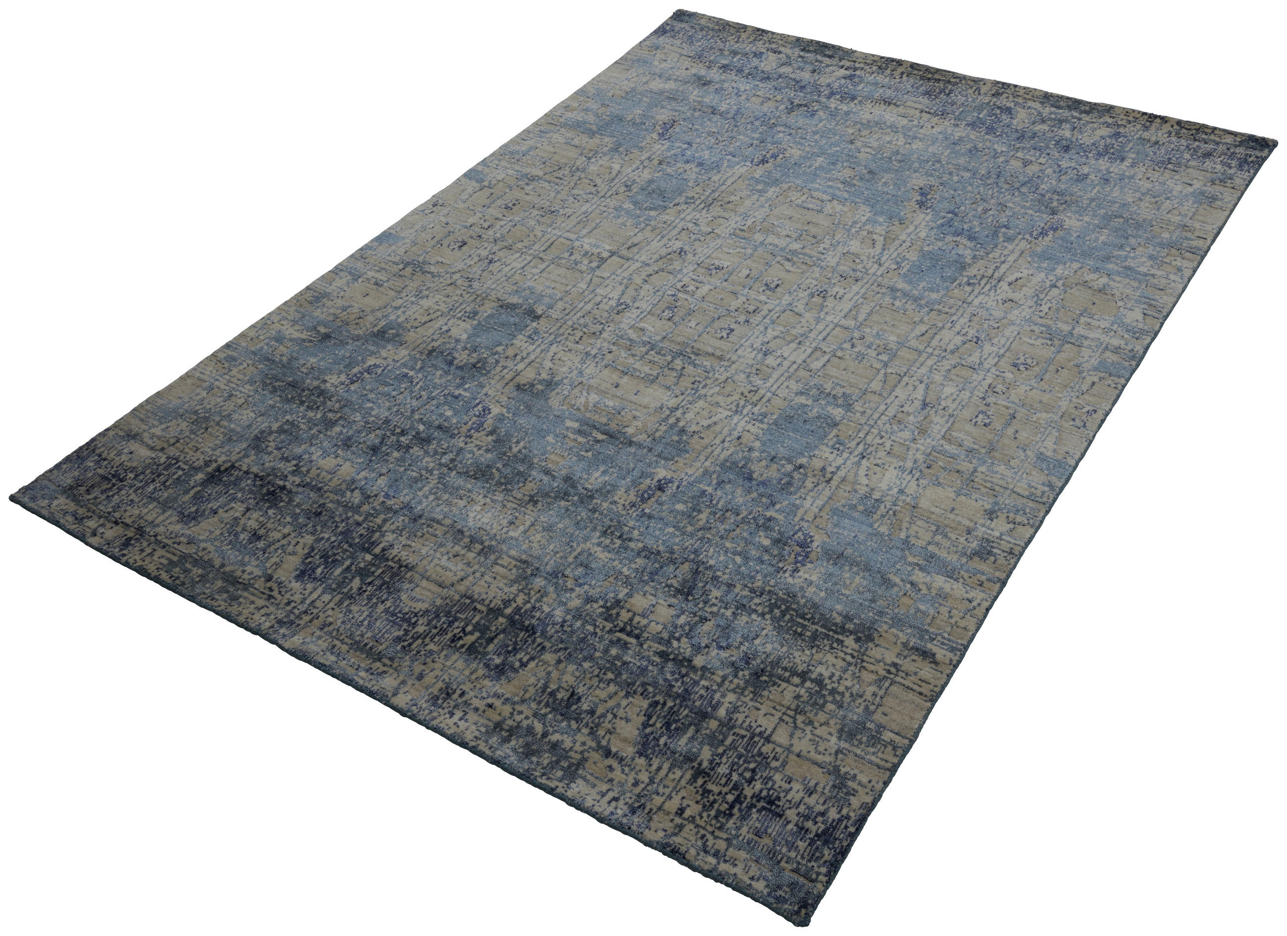 ORIENTTEPPICH 180/120 cm Mantra Blau, Creme  - Blau/Creme, Design, Textil (180/120cm) - Cazaris