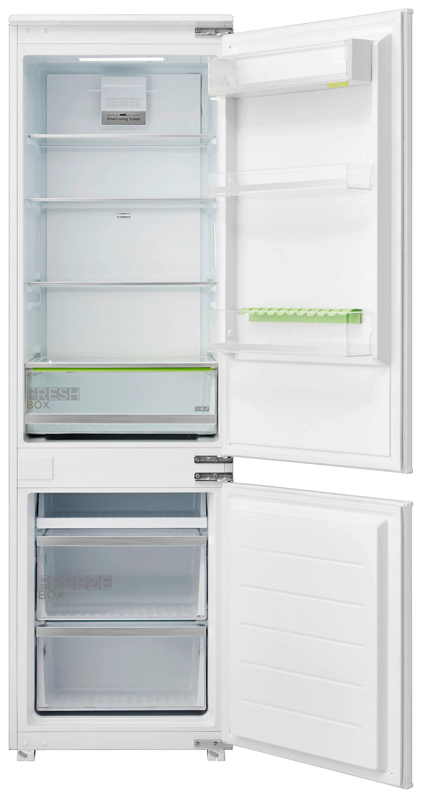 KÜHL-GEFRIER-KOMBINATION KG178SENF  - Weiß, Basics, Kunststoff/Metall (54/177/54,5cm) - Midea