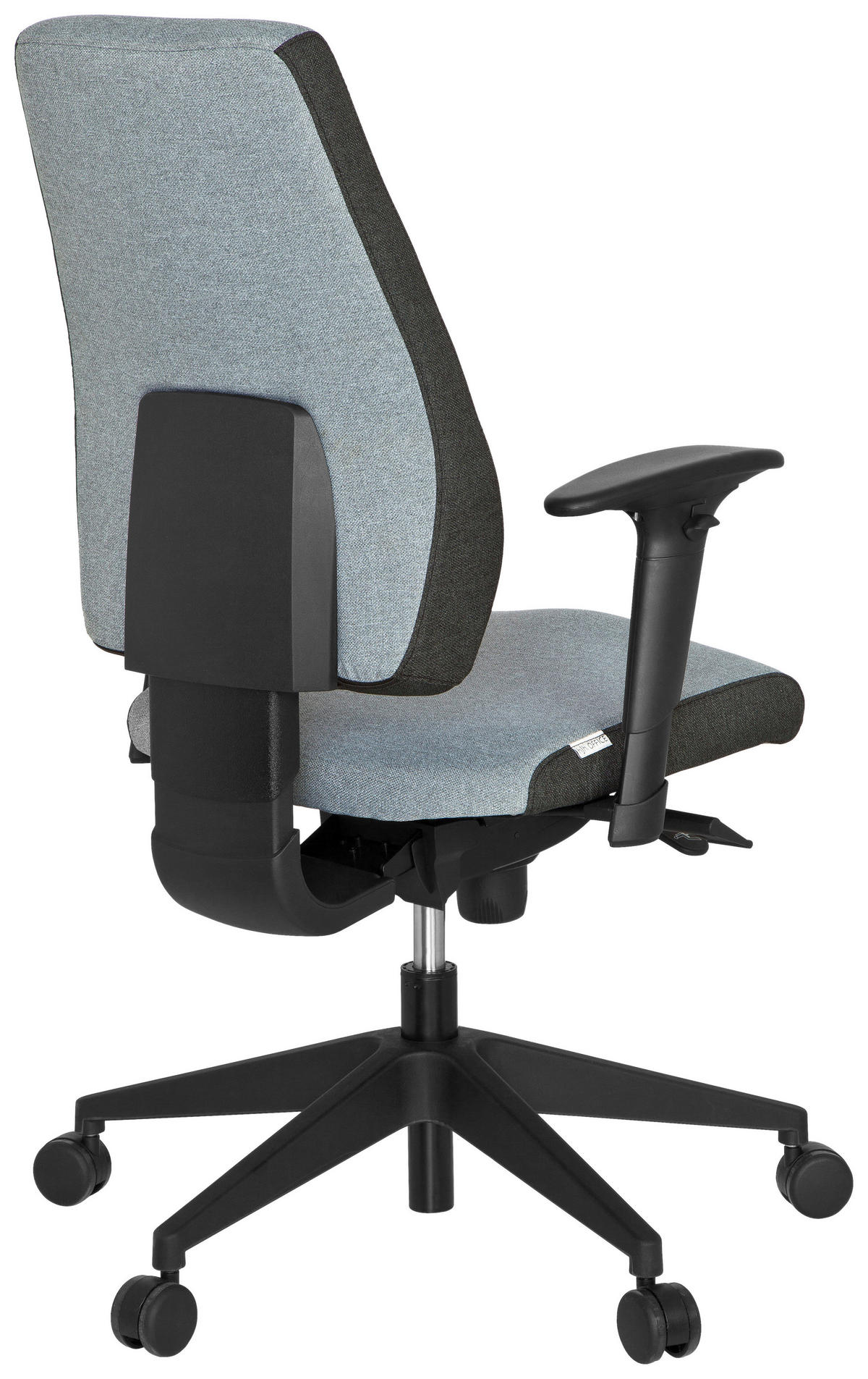 DREHSTUHL Flachgewebe Grau, Schwarz  - Schwarz/Grau, MODERN, Kunststoff/Textil (56/123/47cm) - MID.YOU