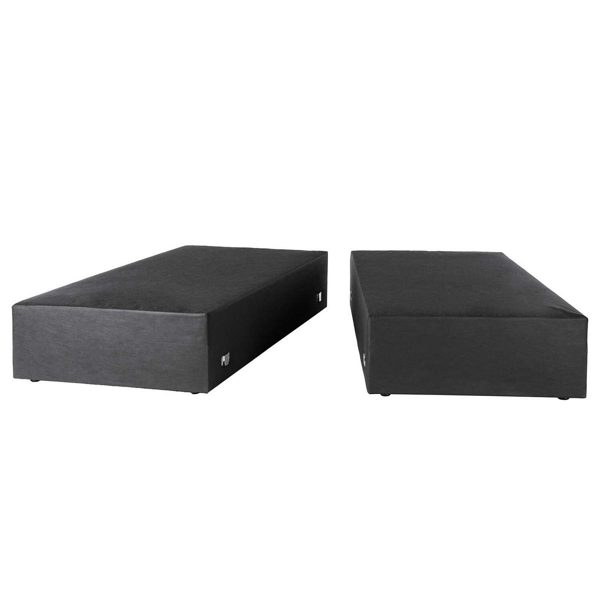 BOXSPRINGBETT 200/200 cm  in Anthrazit  - Anthrazit/Schwarz, Design, Textil (200/200cm) - home24