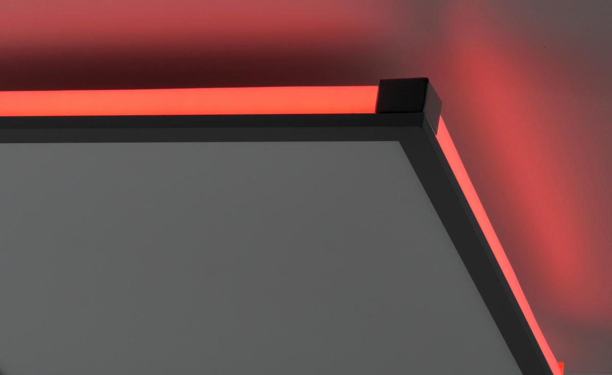 LED-PANEEL 45/45/7,1 cm  - Schwarz, Basics, Kunststoff/Metall (45/45/7,1cm)