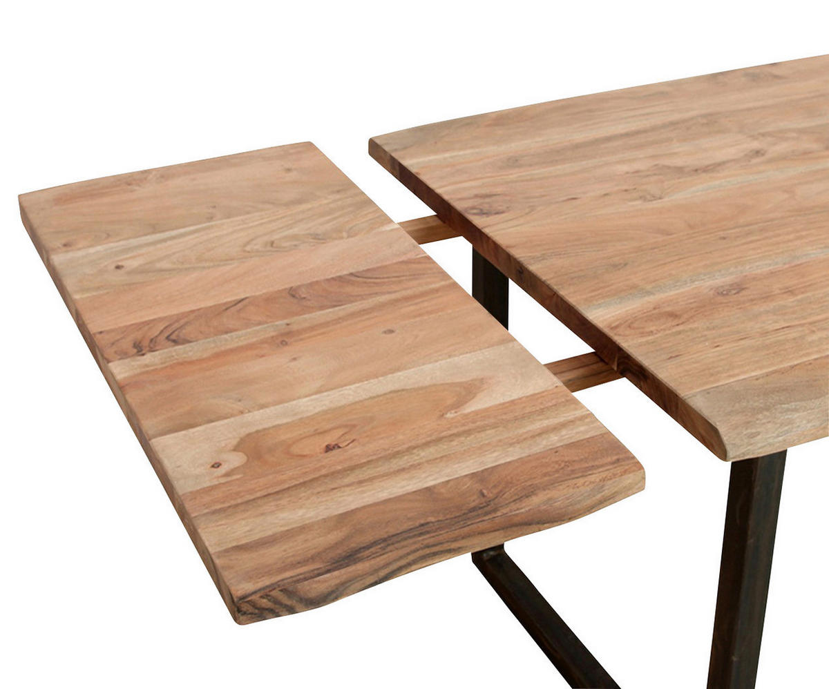 JEDÁLENSKÝ STÔL, farba akácie, 140/90/77 cm - farba akácie/prírodná farba, Konventionell, kov/drevo (140/90/77cm) - Livetastic