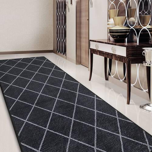WEBTEPPICH 80/150 cm Cosenza Schwarz, Weiß  - Schwarz/Weiß, Design, Kunststoff/Textil (80/150cm)