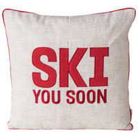 ZIERKISSEN    - Beige/Rot, Trend, Textil (12/45/45cm)