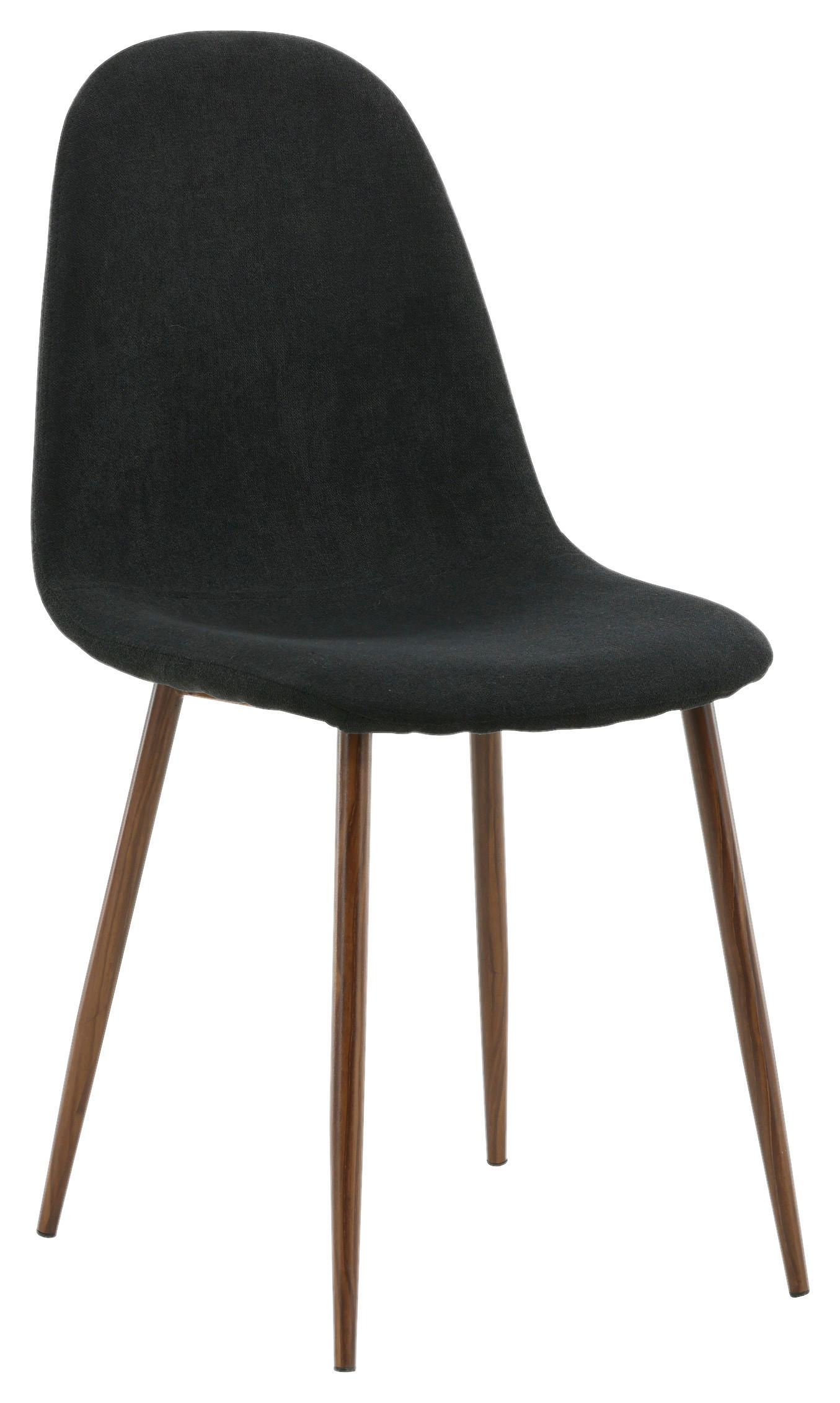 STOLSET 2 styck stål textilväv  - svart/mörkbrun, Design, metall/textil (44/87/53cm) - Livetastic