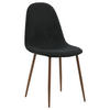 STOLSET 2 styck stål textilväv  - svart/mörkbrun, Design, metall/textil (44/87/53cm) - Livetastic
