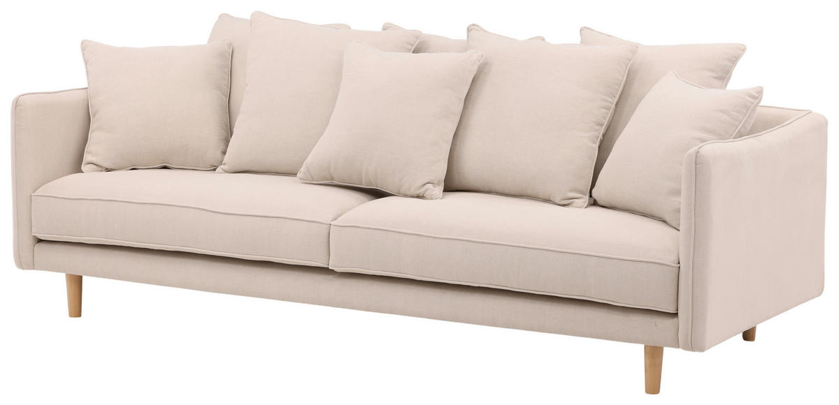 2-SITZER-SOFA in Beige  - Beige, Design, Holz/Textil (240/91/92cm) - Livetastic