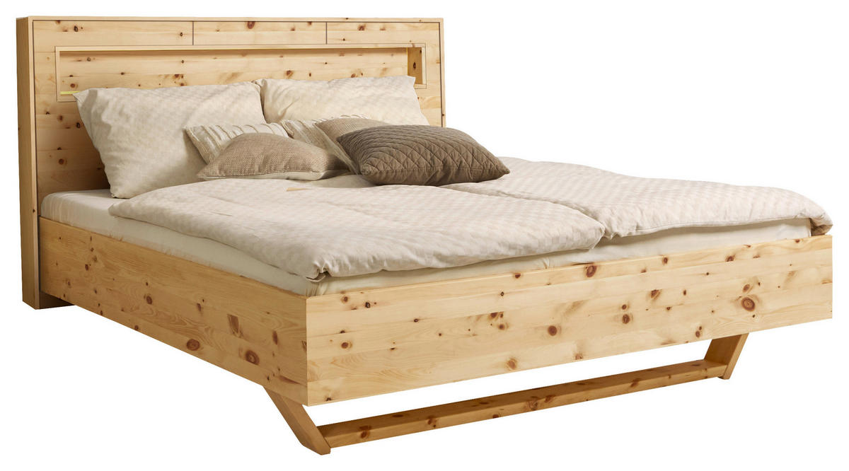 BETT 180/200 cm  in Zirbelkieferfarben  - Zirbelkieferfarben, Natur, Holz (180/200cm) - Valnatura
