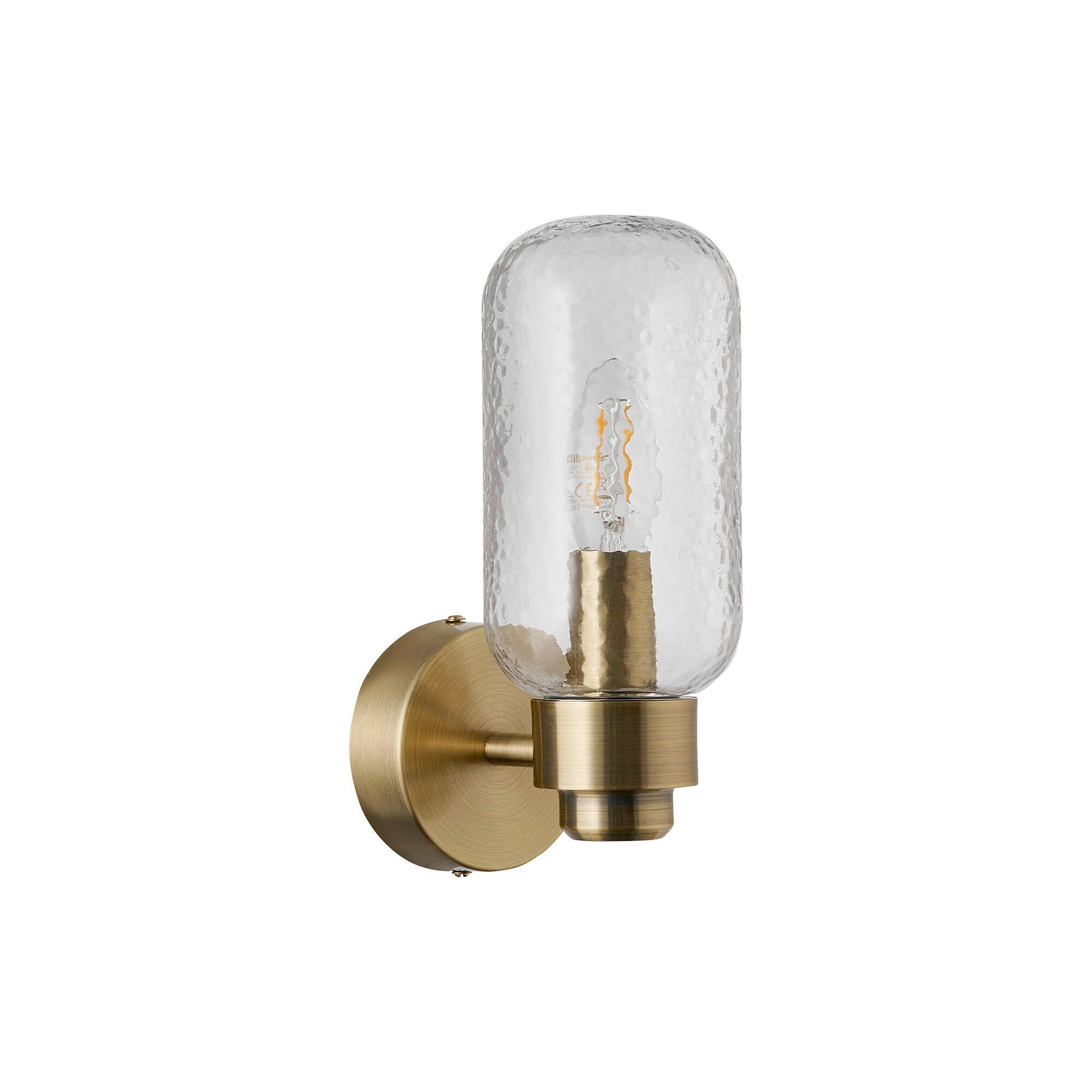 BADEZIMMER-WANDLEUCHTE 9/23/14,4 cm  - Messingfarben, LIFESTYLE, Glas (9/23/14,4cm) - Nordlux