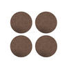 GLASUNDERLÄGG SET 4 delar 10 cm - brun, Basics, textil (10cm)