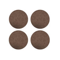 GLASUNDERLÄGG SET 4 delar 10 cm - brun, Basics, textil (10cm)