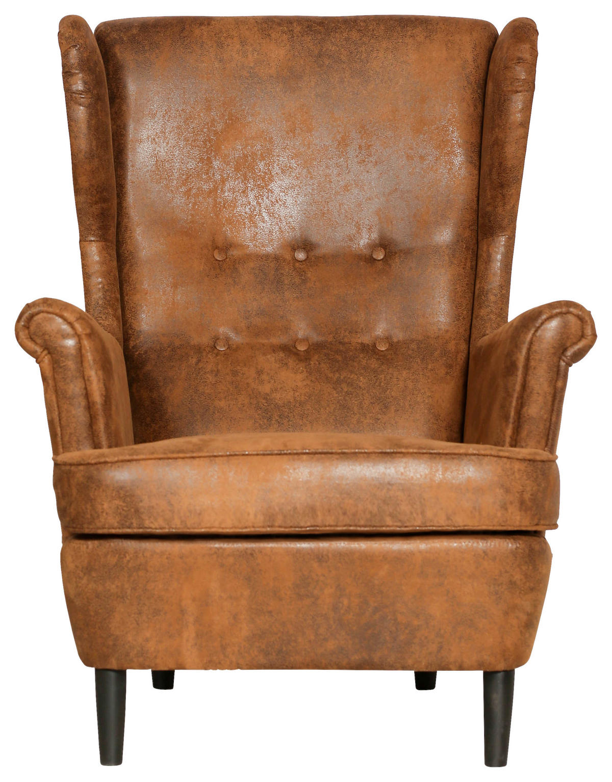 FÜLES FOTEL - barna/fekete, Basics, faalapú anyag/karton (82/101/96cm) - Niels Andersson