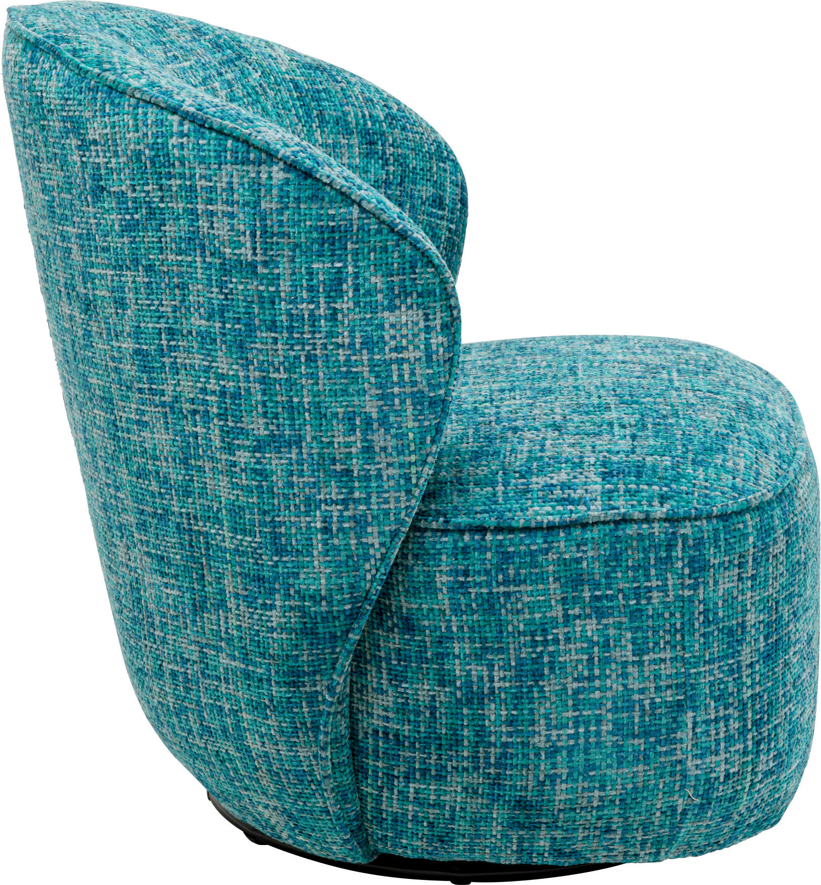 SESSEL in Struktur Hellblau  - Schwarz/Hellblau, Basics, Textil/Metall (76/81/82cm) - Kare-Design