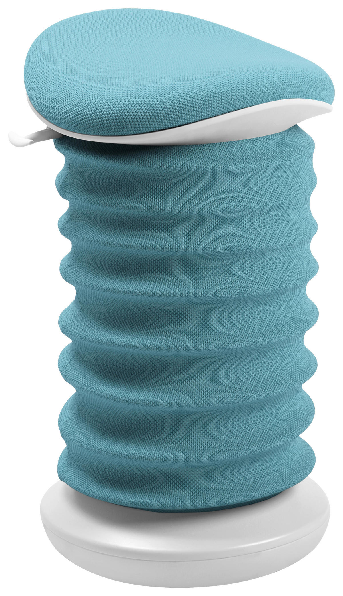 BÜROHOCKER Blau, Weiß  - Blau/Weiß, Design, Kunststoff/Textil (37,5/53-64/36cm) - Topstar