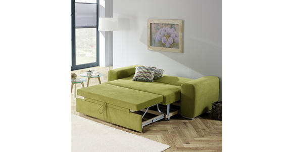 SCHLAFSOFA in Hellbraun  - Chromfarben/Hellbraun, Design, Holz/Textil (199/92/97cm) - Hom`in