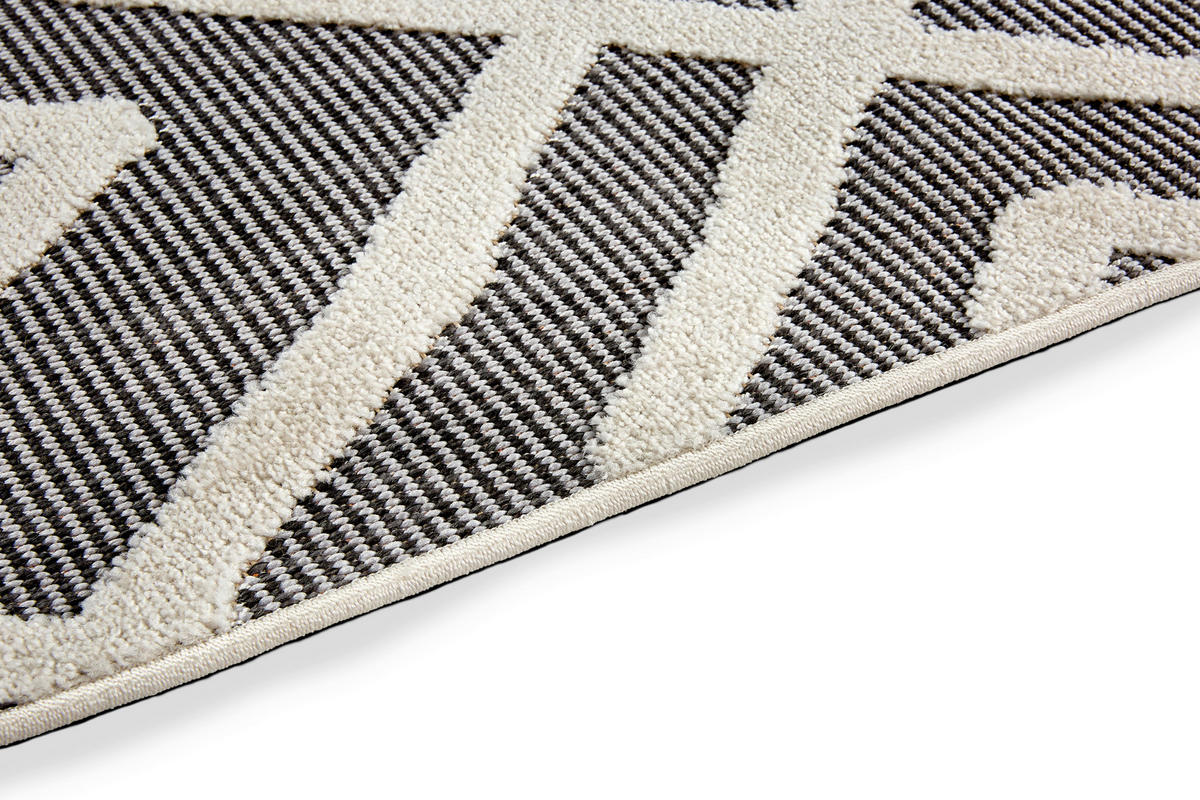 LÄUFER 80/200 cm Serina  - Weiß/Grau, Basics, Kunststoff (80/200cm) - Astra