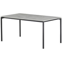 ESSTISCH rechteckig Grau  - Schwarz/Grau, KONVENTIONELL, Holzwerkstoff/Metall (160/76/90cm) - P & B