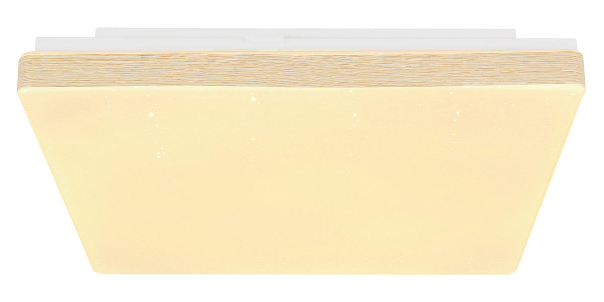 LED-DECKENLEUCHTE 33/33/6 cm   - Opal/Weiß, Basics, Kunststoff/Metall (33/33/6cm)