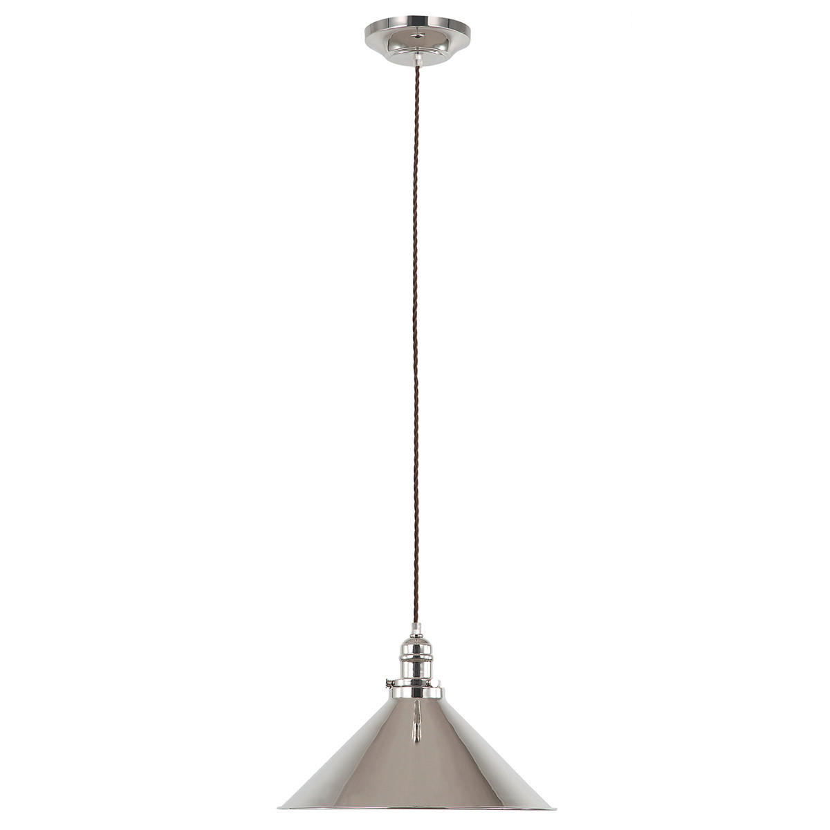HÄNGELEUCHTE 37/28-200 cm    - Nickelfarben, Design, Metall (37/28-200cm) - Elstead Lighting