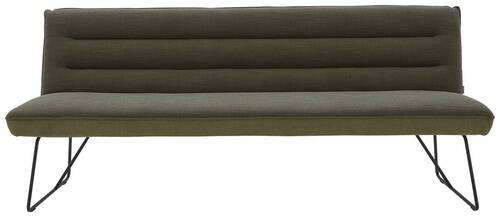 SITZBANK 178/89/68 cm Flachgewebe Grün, Schwarz  - Schwarz/Grün, Design, Textil/Metall (178/89/68cm) - Dieter Knoll