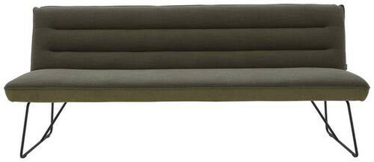 SITZBANK 178/89/68 cm Flachgewebe Grün, Schwarz  - Schwarz/Grün, Design, Textil/Metall (178/89/68cm) - Dieter Knoll