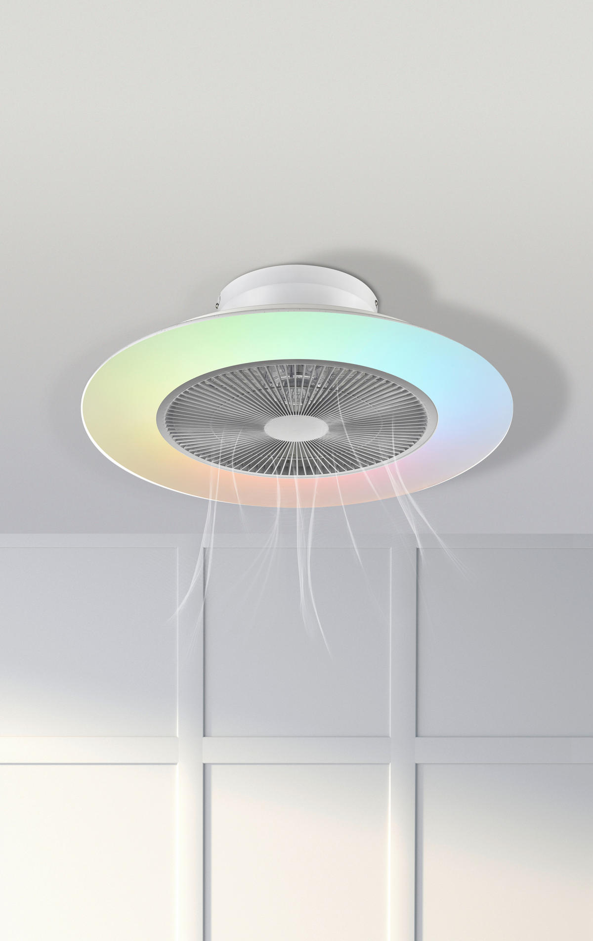 VENTILATOR STROPNI  bijela, boje kroma   prozirno   - bijela/prozirno, Trend, metal/plastika (55/19cm) - Mican