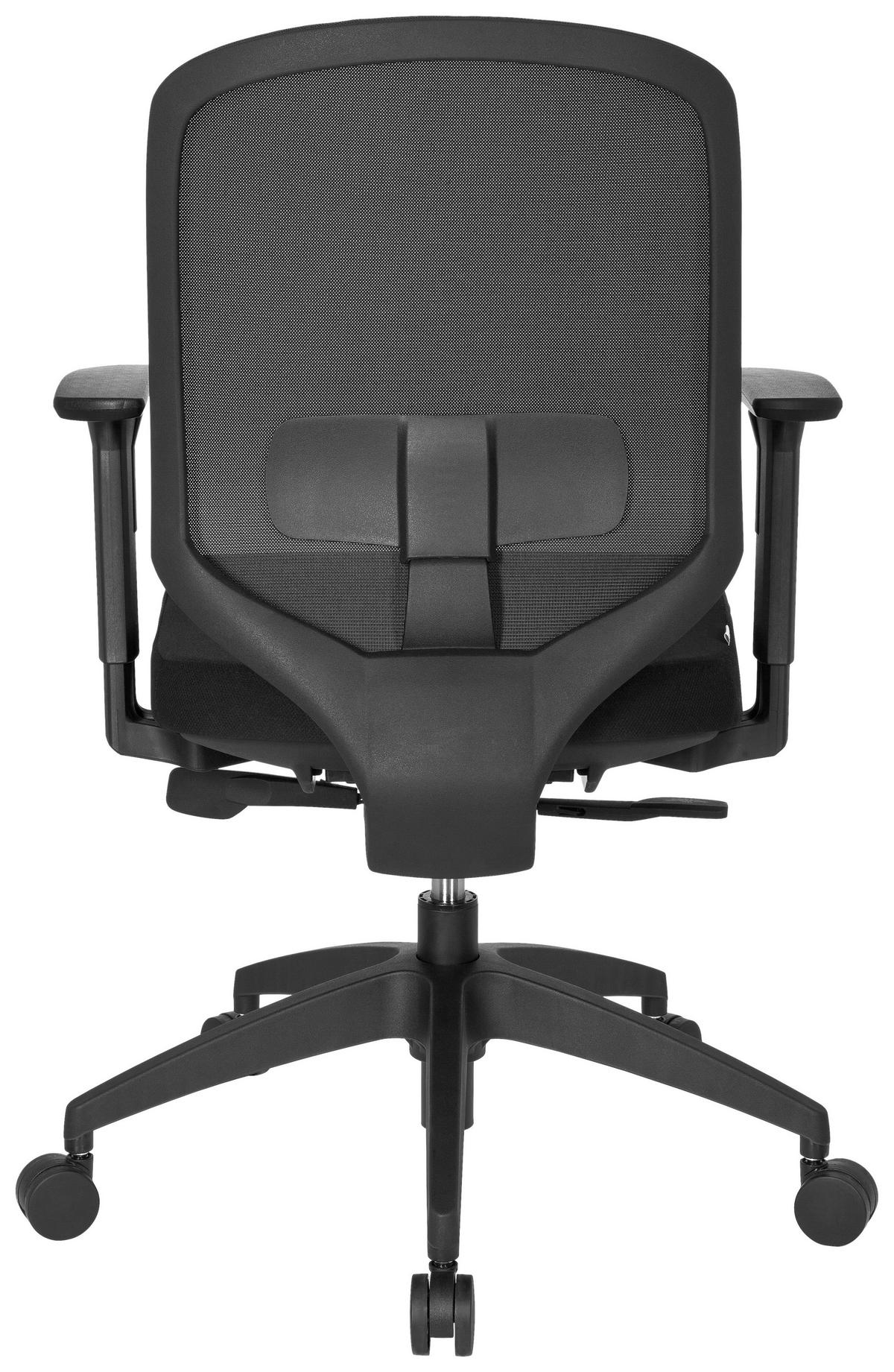 OTOČNÁ ŽIDLE, síťovina, plochá tkanina, černá - černá, Moderní, textil/plast (56/105/47cm) - MID.YOU
