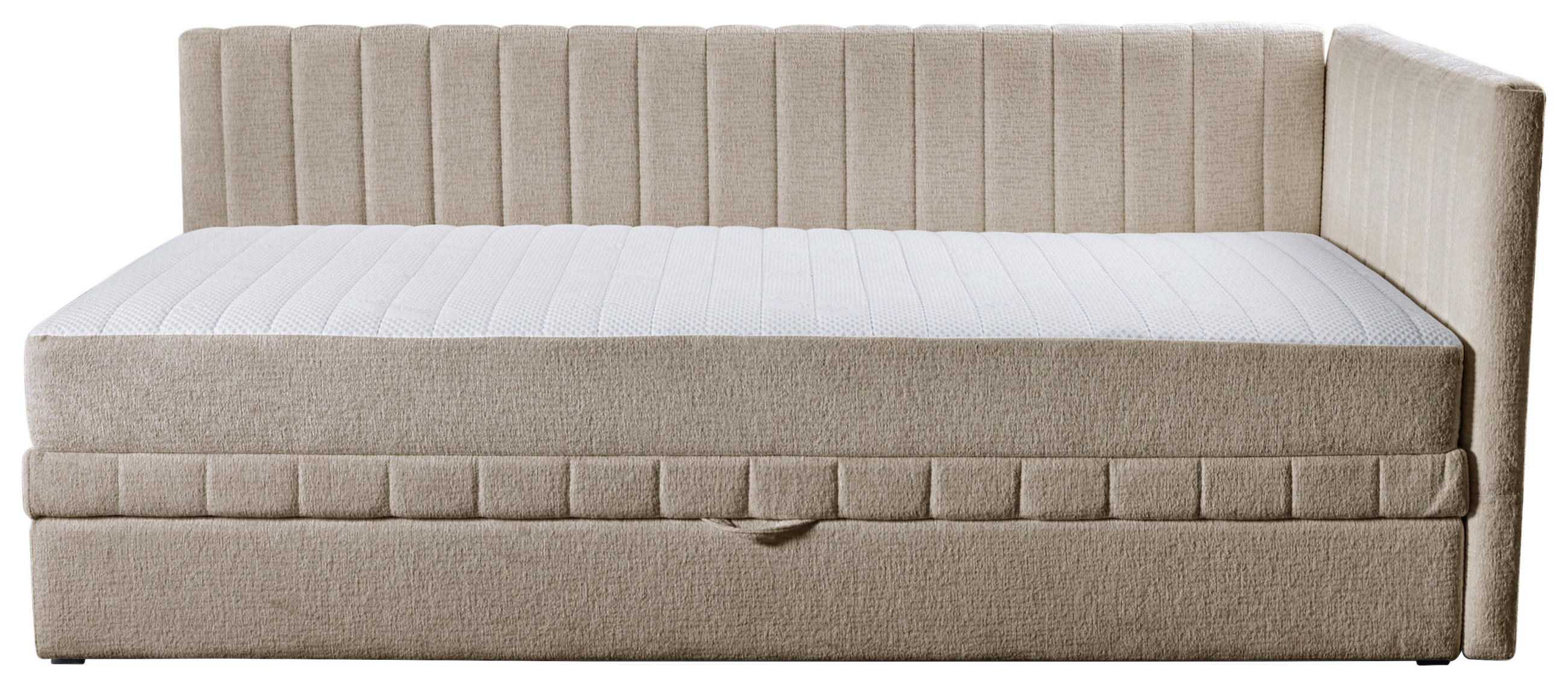 SCHLAFSOFA ROMA in Chenille, Jacquard Hellbraun  - Hellbraun/Schwarz, Design, Kunststoff/Textil (212/83/99cm) - MID.YOU