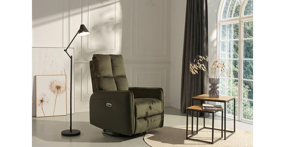 RELAXSESSEL in Metall, Textil Grün  - Schwarz/Grün, Design, Textil/Metall (81/110/95cm) - Carryhome