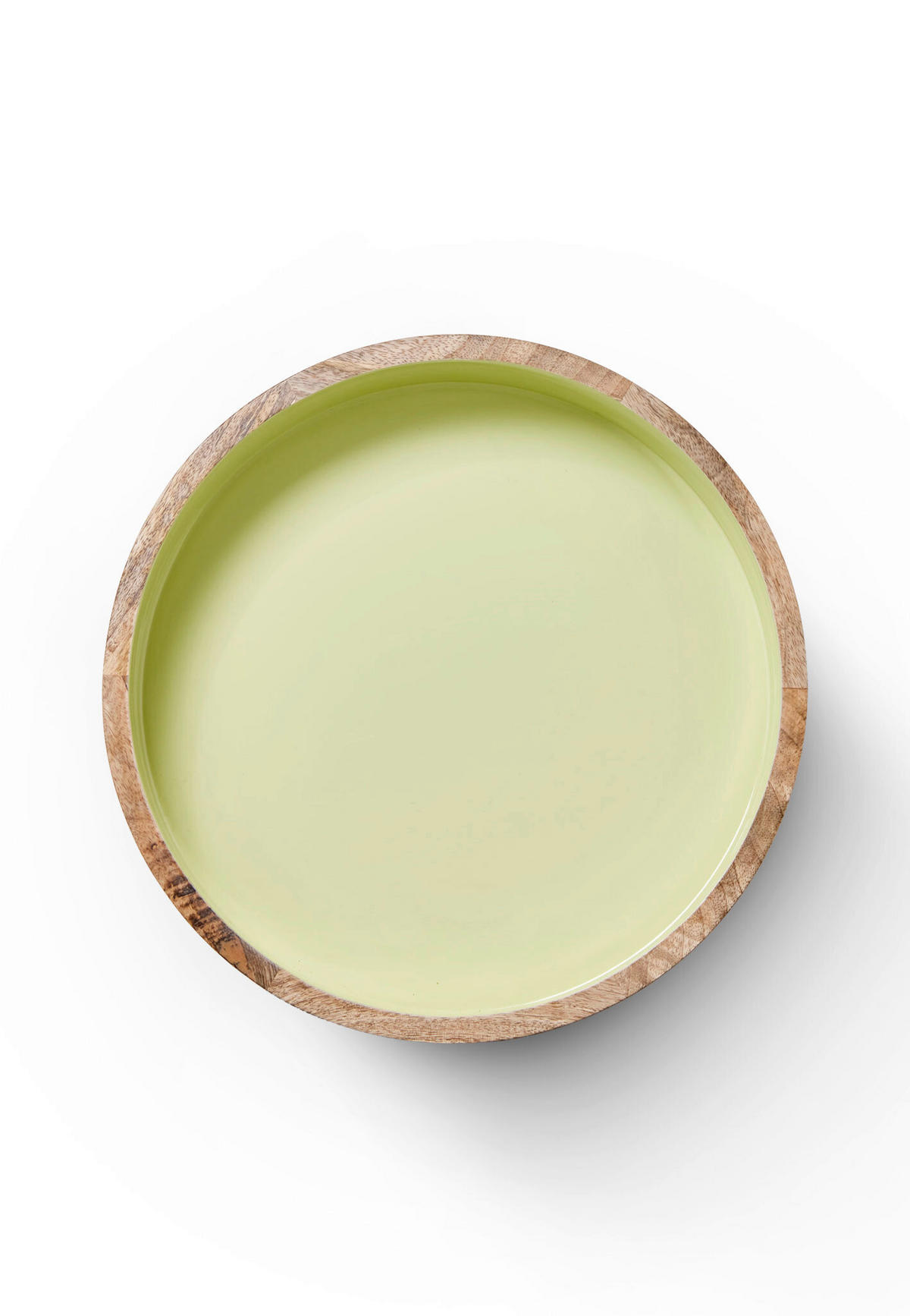 DEKOSCHALE - Salbeigrün/Mokka, Basics, Holz (32,5/8cm) - FYNCH-HATTON