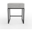 NACHTSCHRANK 45/55/45 cm  - Hellgrau/Schwarz, Design, Textil/Metall (45/55/45cm) - Esposa