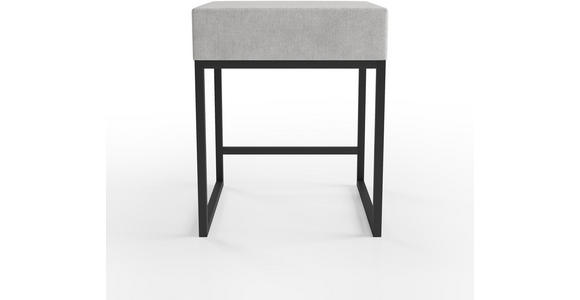 NACHTSCHRANK 45/55/45 cm - Hellgrau/Schwarz, Design, Textil/Metall (45/55/45cm) - Esposa