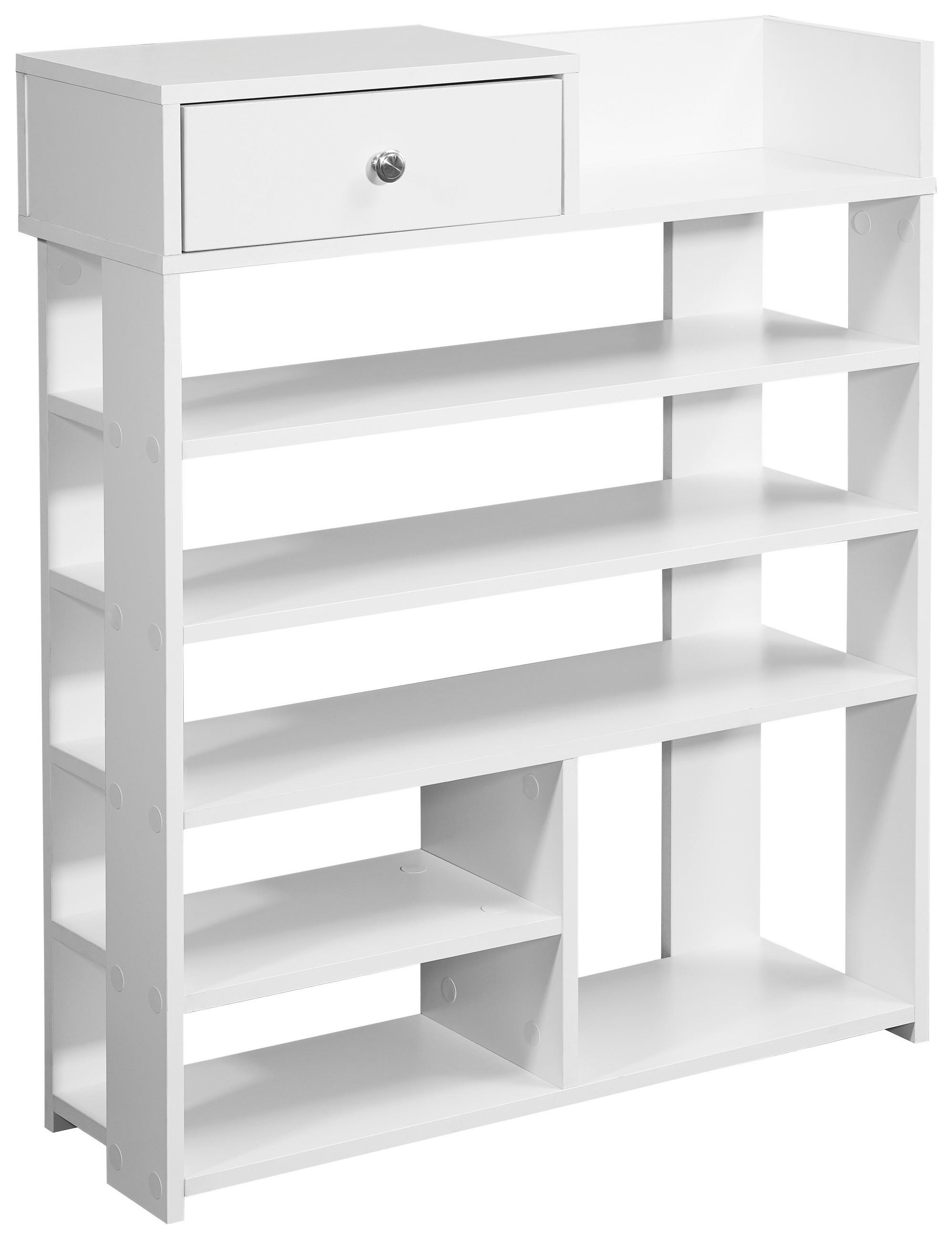 REGAL Weiß  - Weiß, MODERN, Holzwerkstoff/Metall (75/92,5/24cm) - MID.YOU