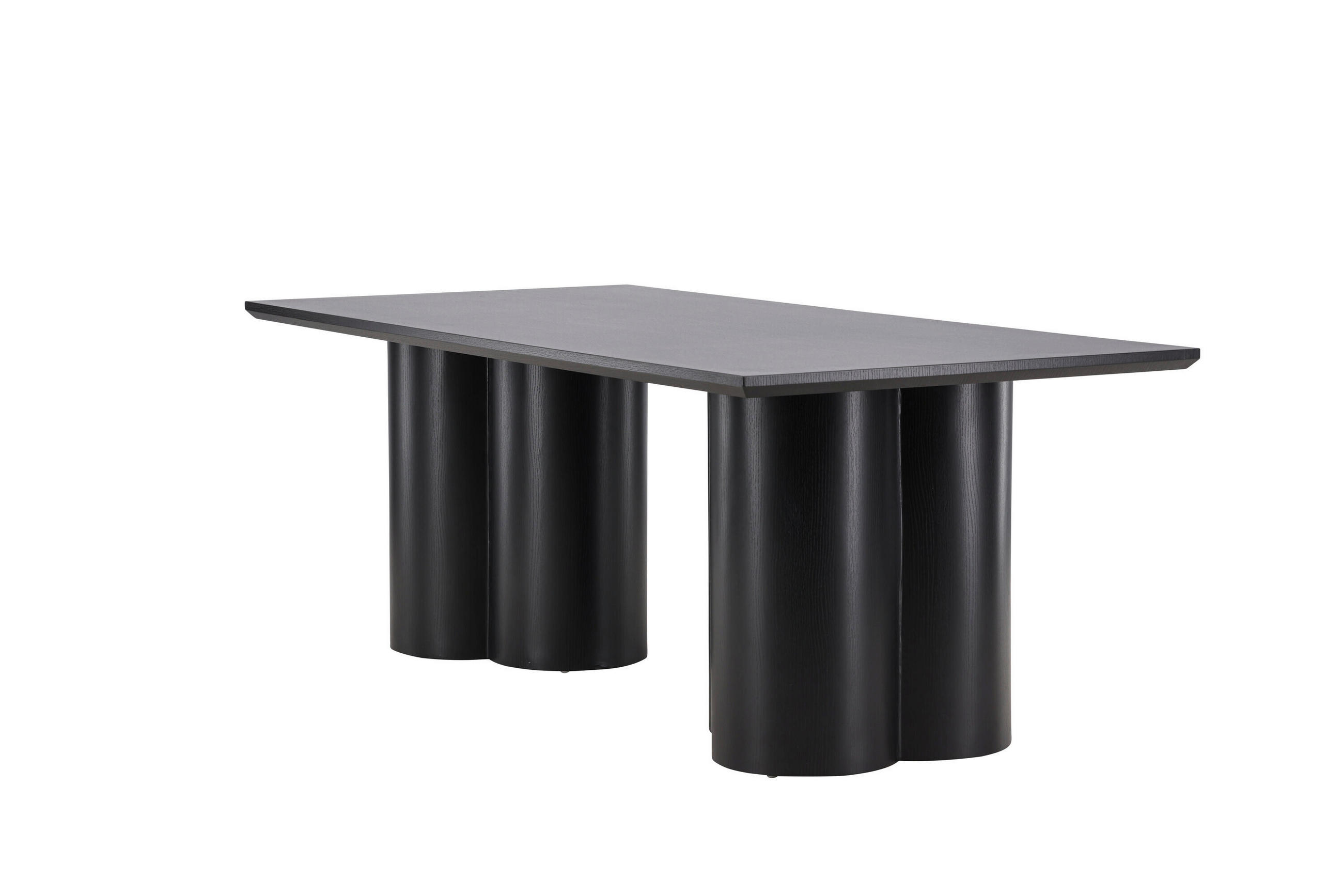 ESSTISCH 210/100/75 cm Echtholz  Holz rechteckig Schwarz  - Schwarz, MODERN, Holz (210/100/75cm) - Livetastic