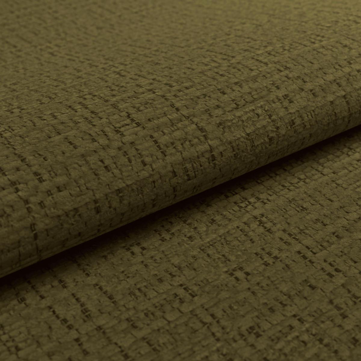 ECKSOFA MATERA Olivgrün Chenille, Struktur Nierenkissen, Kopfteilverstellung, Sitzvorzug  - Schwarz/Olivgrün, Trend, Holz/Textil (311/226cm) - MID.YOU