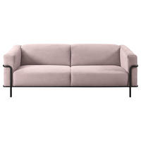 2,5-SITZER in Cord Rosa  - Schwarz/Rosa, Design, Textil/Metall (216/67/96cm) - Johann Jakob