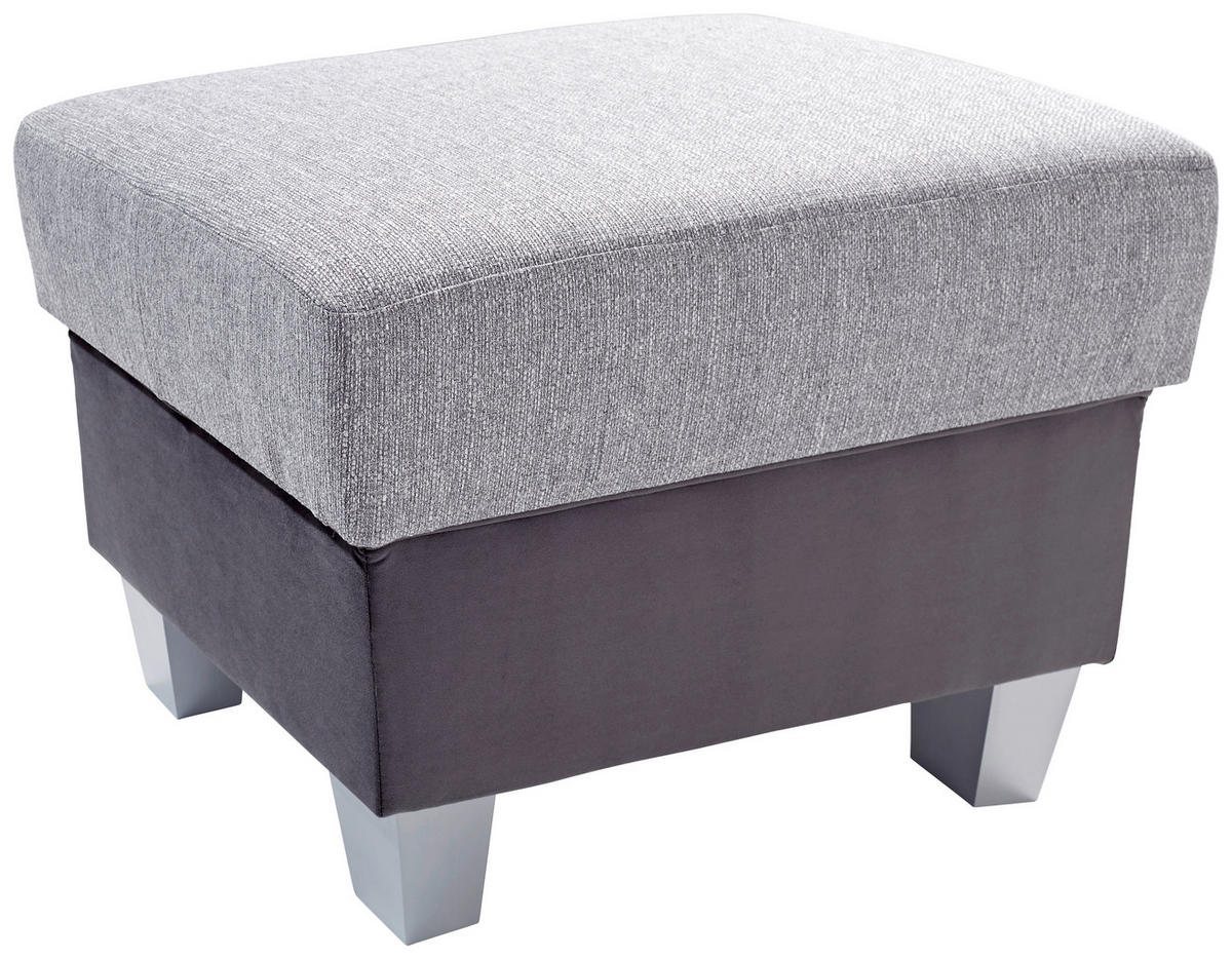 HOCKER in Textil Dunkelbraun, Beige  - Dunkelbraun/Beige, Konventionell, Holz/Textil (68/43/47cm) - Livetastic