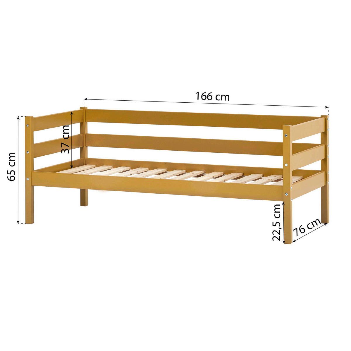 KINDER-/JUNIORBETT 70/160 cm  in Gelb  - Gelb, MODERN, Holz (70/160cm) - MID.YOU