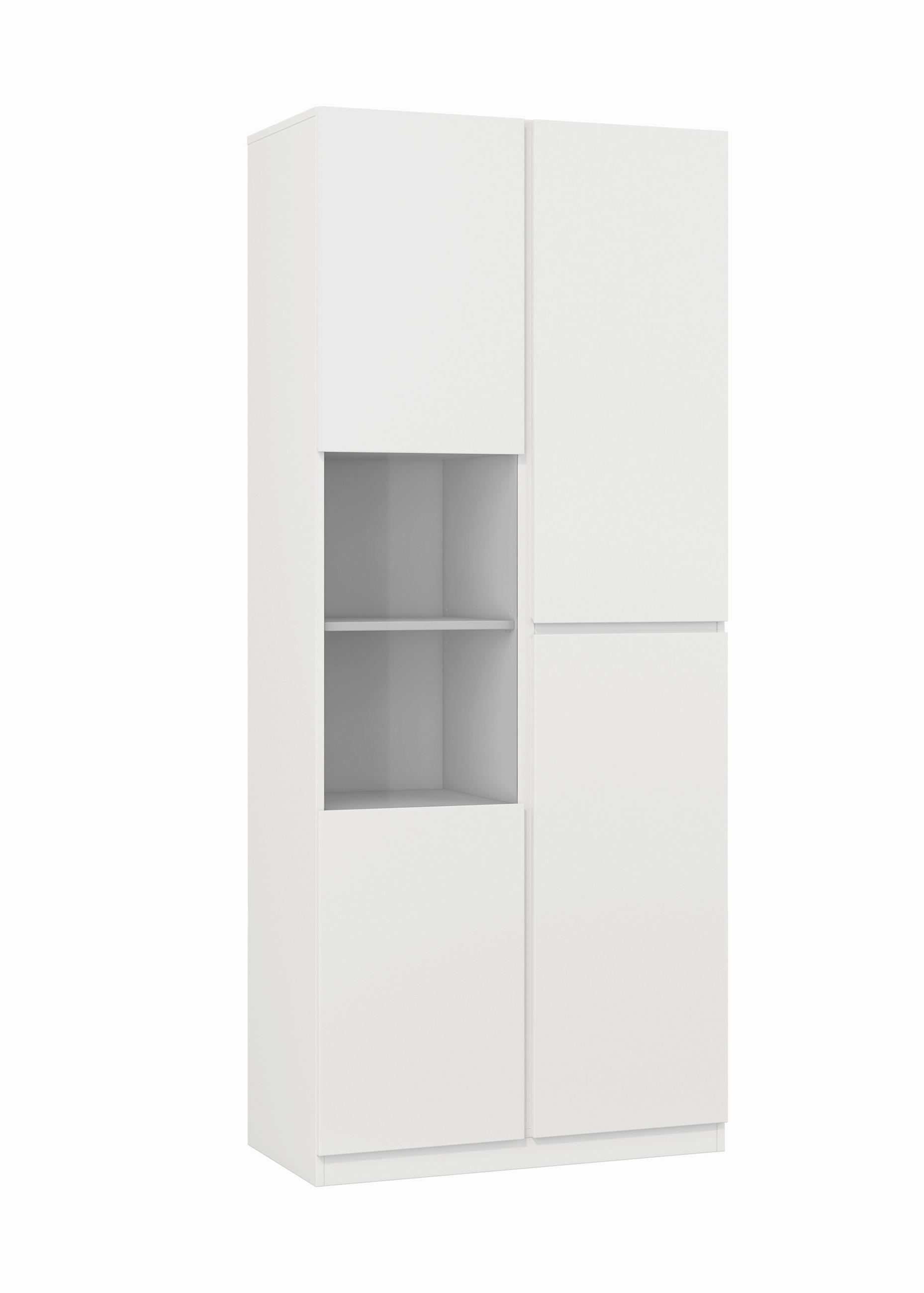 VITRINE  in Weiß  - Weiß, Design, Glas/Holzwerkstoff (79,4/187,5/40cm) - MID.YOU