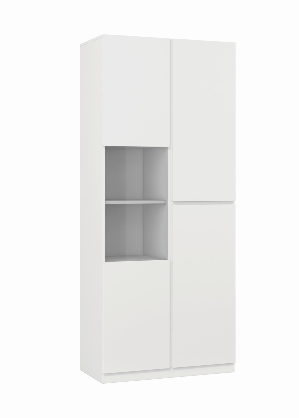 VITRINE  in Weiß  - Weiß, Design, Glas/Holzwerkstoff (79,4/187,5/40cm) - MID.YOU