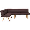 ECKBANK in Holz, Textil Eichefarben, Dunkelbraun  - Eichefarben/Dunkelbraun, Konventionell, Holz/Textil (170/230cm) - Moderano