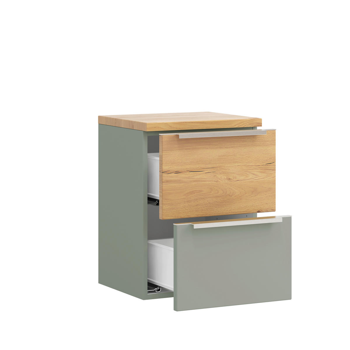 UNTERSCHRANK 40/54/35 cm   - Schilfgrün/Wildeiche, Trend, Holzwerkstoff/Metall (40/54/35cm) - Held