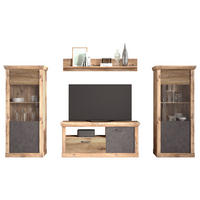 OBÝVACIA STENA, antracitová, farba duba - čierna/farba duba, Konventionell, kompozitné drevo/plast (332/180/40cm) - Livetastic