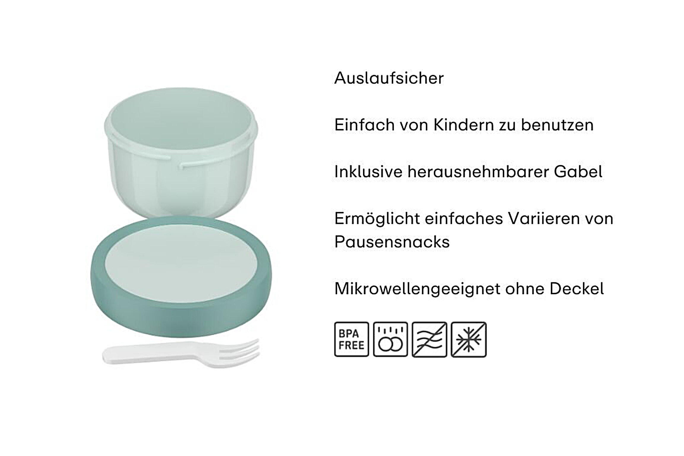 BROTZEITBOX - Hellrosa/Multicolor, KONVENTIONELL (6,7/10,4cm) - Mepal