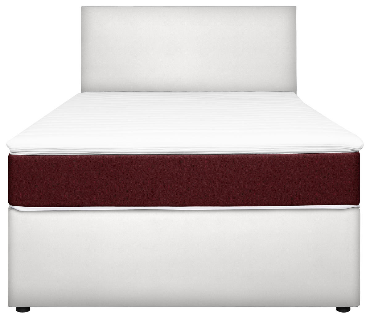 BOXBETT 140/200 cm  in Rot, Weiß  - Rot/Weiß, KONVENTIONELL, Holz/Holzwerkstoff (140/200cm) - MID.YOU