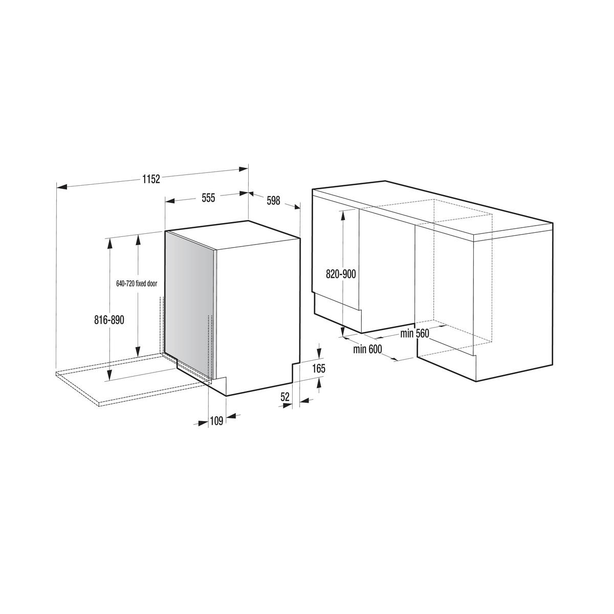 GESCHIRRSPÜLER HV642D65  - Edelstahlfarben, Basics, Metall (59,8/81,6/55,5cm) - Hisense