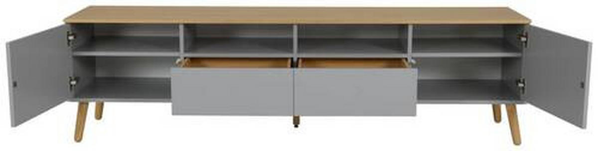 TV-ELEMENT - Eichefarben/Grau, MODERN, Holz/Holzwerkstoff (192/54/43cm)